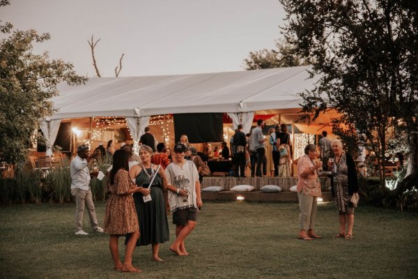 An afternoon scene at a Pure Africa event in Victoria Falls.